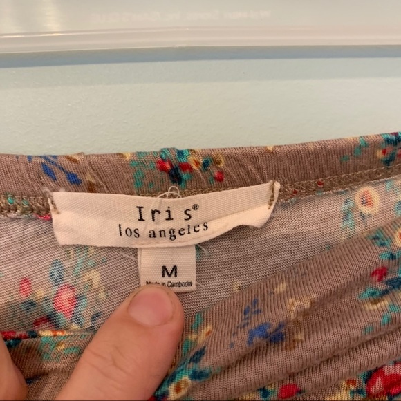 Tan floral strapless sundress - Picture 2 of 3